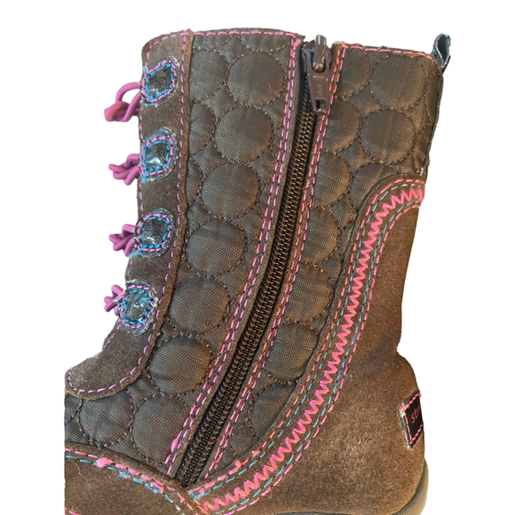 Stride Rite Tamara Girl’s Suede Boots Size US 7/EURO 23.5 - Picture 4 of 6